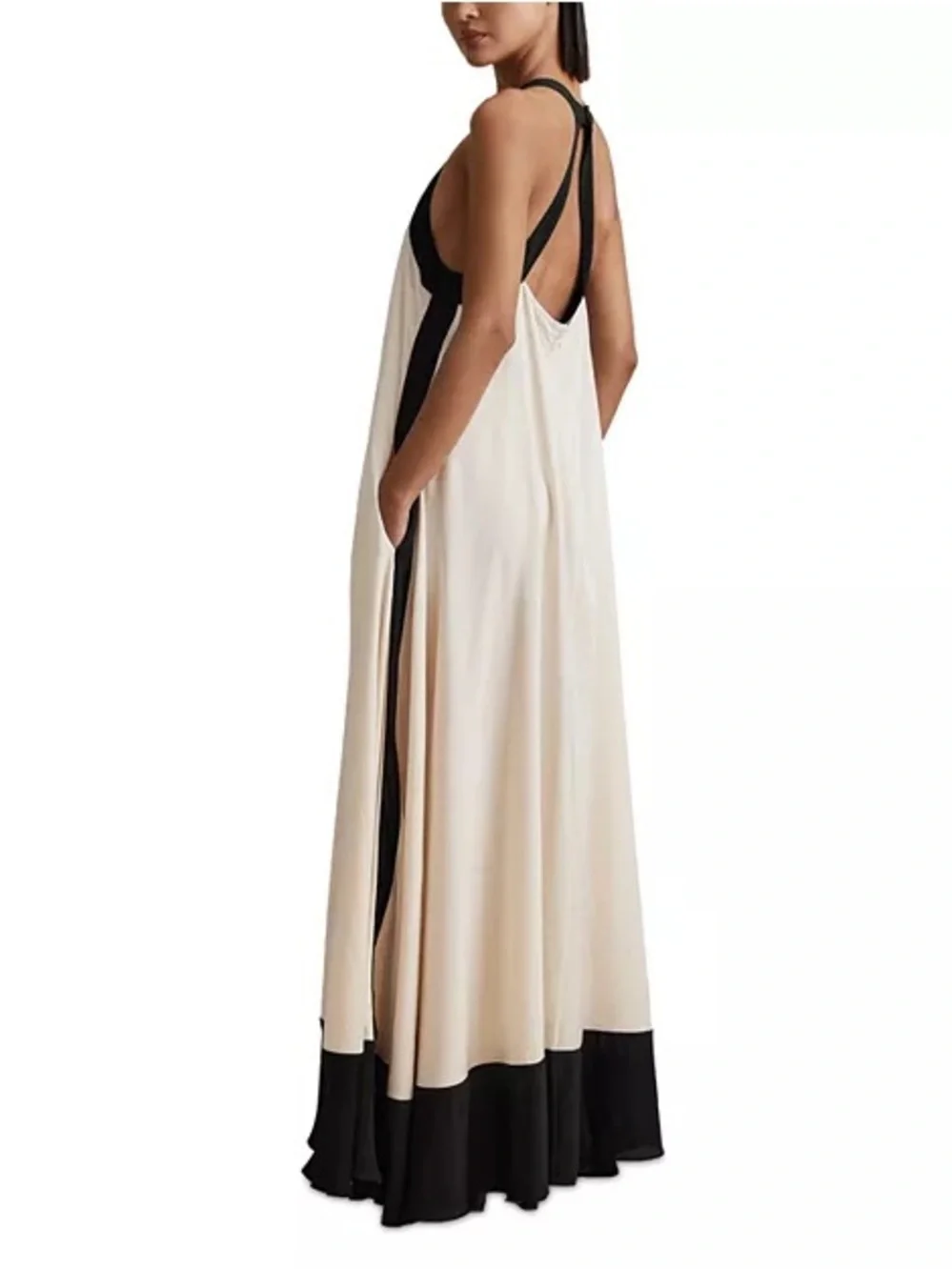 Reiss Aubree Color Blocked Maxi Dress in size 6 - Picture 2 of 7